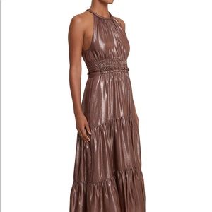 A.L.C. Metallic Brown Maxi Dress